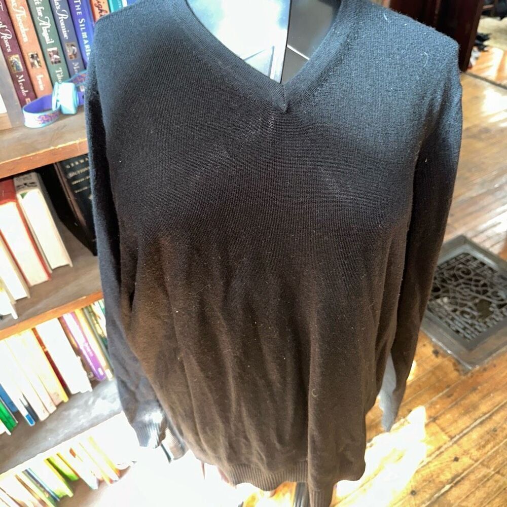 Merona Merino wool v-neck minimalist pullover XL sweater